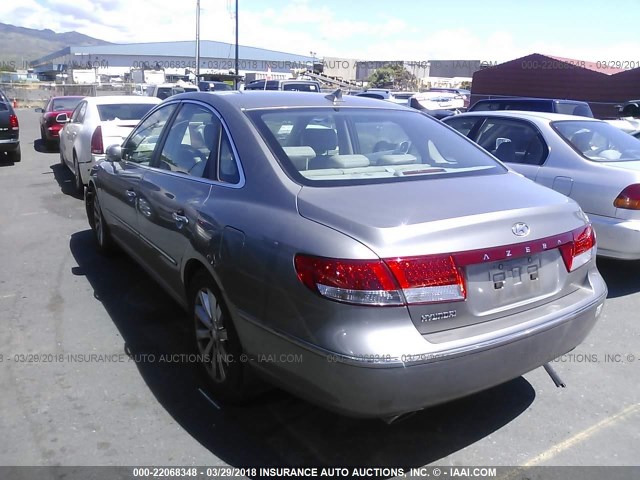 KMHFC46D59A357177 - 2009 HYUNDAI AZERA GLS GRAY photo 3