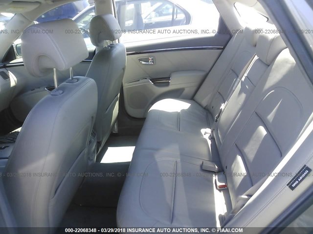 KMHFC46D59A357177 - 2009 HYUNDAI AZERA GLS GRAY photo 8