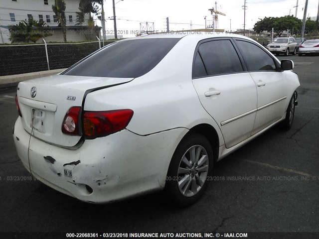 1NXBU4EE4AZ213516 - 2010 TOYOTA COROLLA S/LE/XLE WHITE photo 4