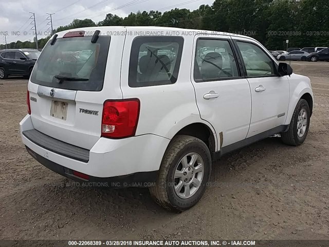 4F2CZ02Z48KM20102 - 2008 MAZDA TRIBUTE I WHITE photo 4