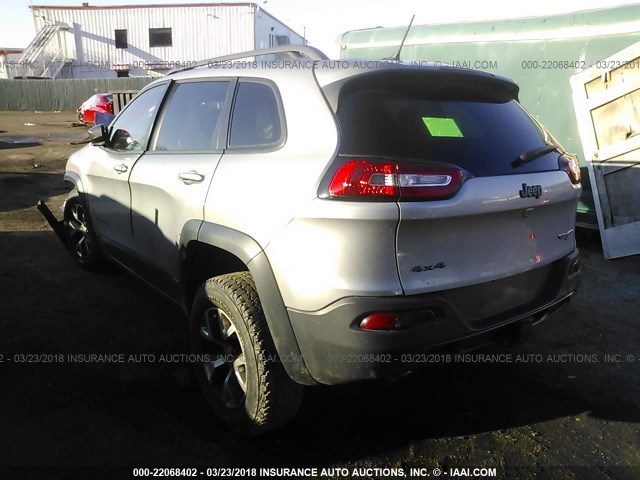 1C4PJMBS2EW281529 - 2014 JEEP CHEROKEE TRAILHAWK GRAY photo 3