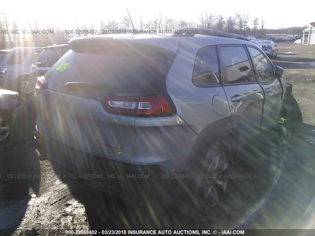 1C4PJMBS2EW281529 - 2014 JEEP CHEROKEE TRAILHAWK 灰色 照片 4