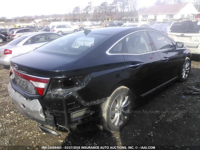 KMHFG4JG1DA224432 - 2013 HYUNDAI AZERA BLACK photo 4