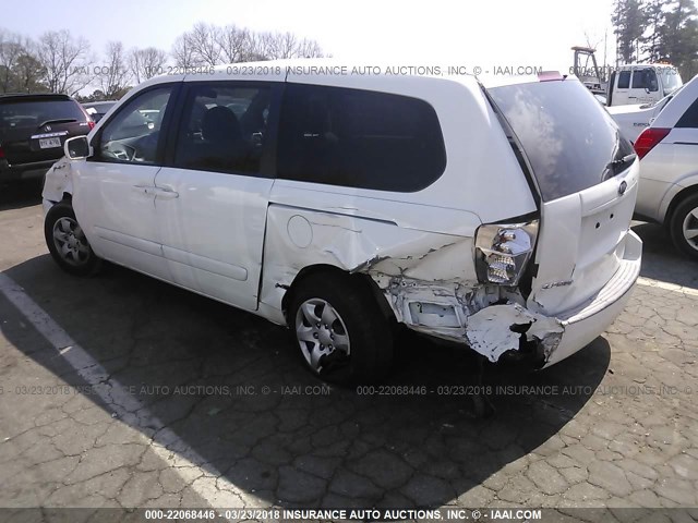 KNDMB233X66058460 - 2006 KIA SEDONA EX/LX WHITE photo 3