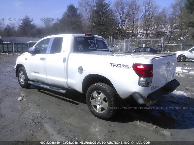 5TFRT54157X008837 - 2007 TOYOTA TUNDRA DOUBLE CAB SR5 WHITE photo 3