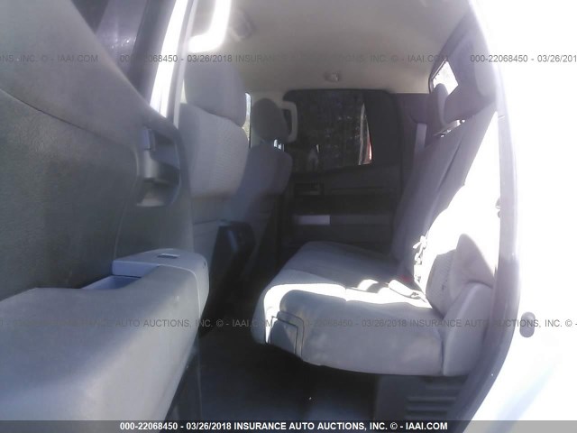 5TFRT54157X008837 - 2007 TOYOTA TUNDRA DOUBLE CAB SR5 WHITE photo 8