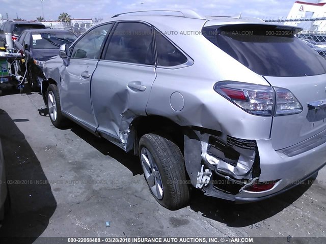 2T2ZK1BA0CC075316 - 2012 LEXUS RX 350 SILVER photo 6