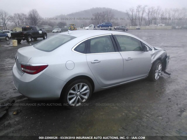 1G4PP5SK3E4167387 - 2014 BUICK VERANO SILVER photo 4