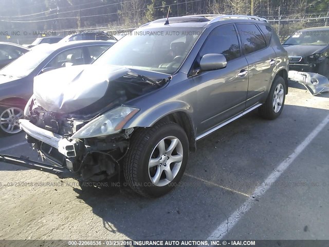 JN8AZ08W86W524266 - 2006 NISSAN MURANO SL/SE/S SILVER photo 2