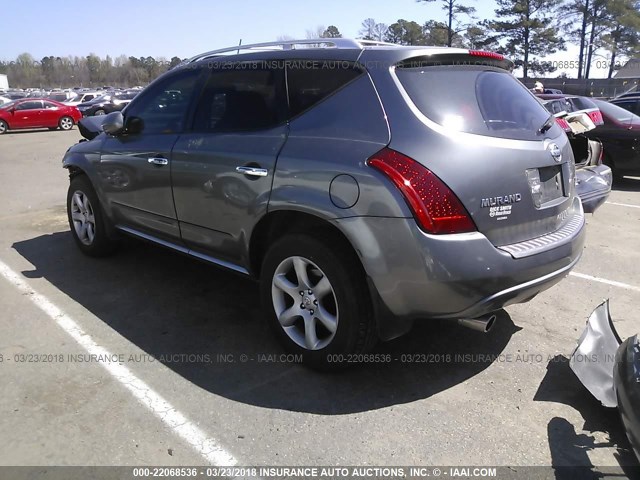 JN8AZ08W86W524266 - 2006 NISSAN MURANO SL/SE/S SILVER photo 3