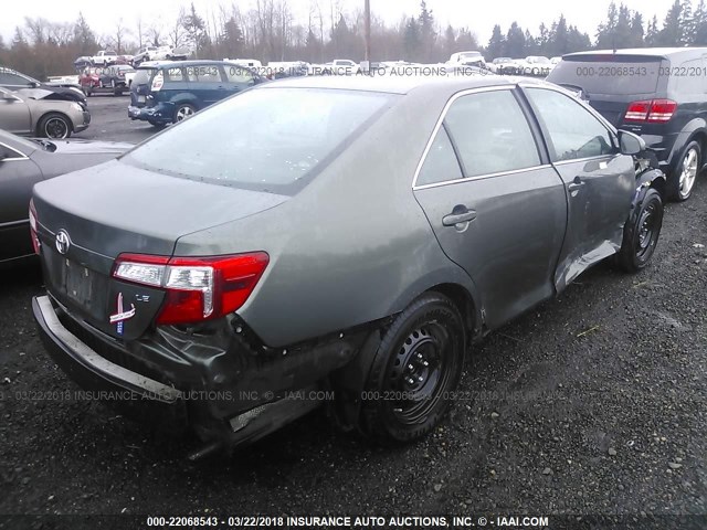 4T1BF1FK3CU585008 - 2012 TOYOTA CAMRY SE/LE/XLE GREEN photo 4