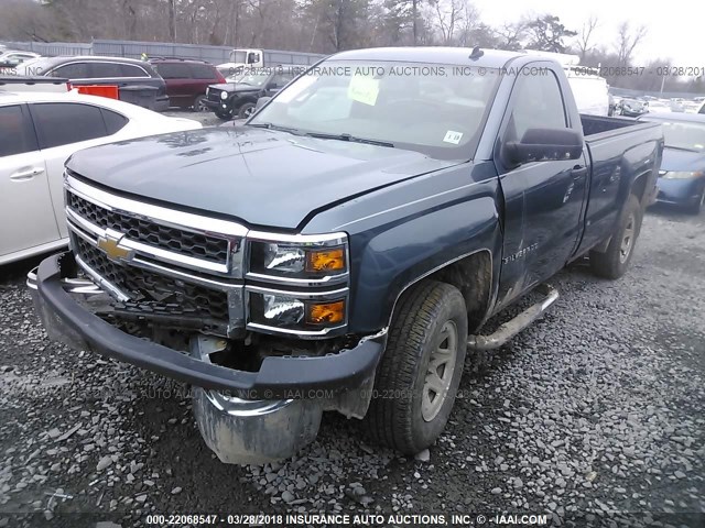 1GCNKPEC5EZ203917 - 2014 CHEVROLET SILVERADO K1500 BLUE photo 2