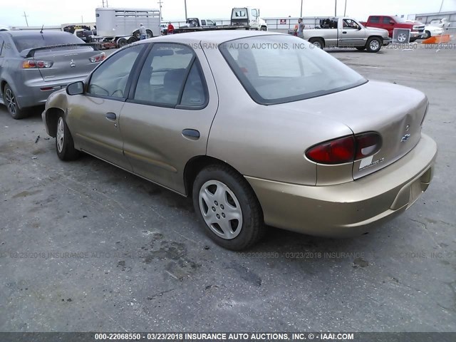 3G1JF5241YS120855 - 2000 CHEVROLET CAVALIER LS GOLD photo 3