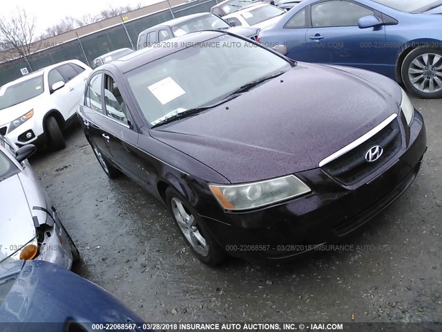 5NPEU46F36H015360 - 2006 HYUNDAI SONATA GLS/LX BURGUNDY photo 1