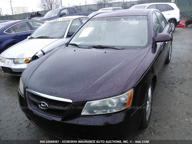 5NPEU46F36H015360 - 2006 HYUNDAI SONATA GLS/LX BURGUNDY photo 6