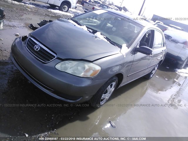 2T1BR32E85C436052 - 2005 TOYOTA COROLLA CE/LE/S GRAY photo 2