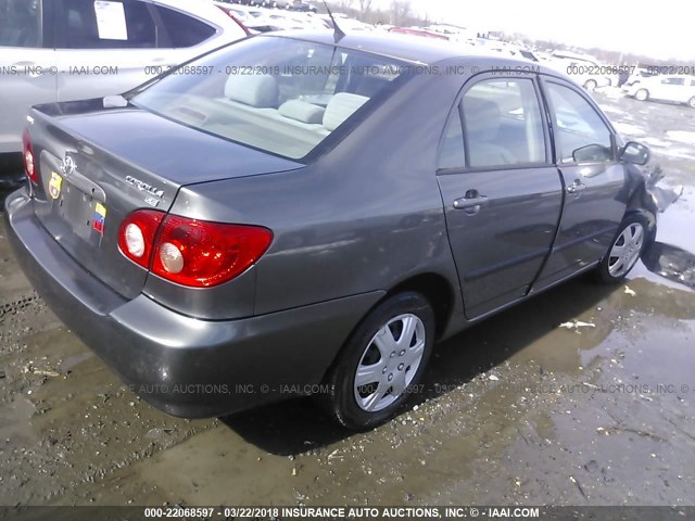 2T1BR32E85C436052 - 2005 TOYOTA COROLLA CE/LE/S GRAY photo 4