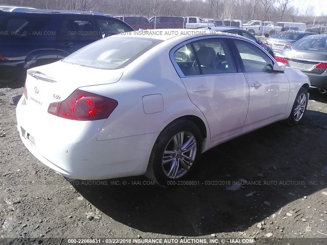 JN1CV6AR9BM401477 - 2011 INFINITI G37 WHITE photo 4