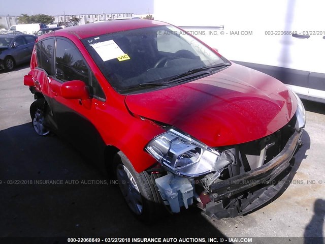 3N1BC1CP5CK299189 - 2012 NISSAN VERSA S/SL RED photo 1