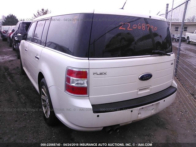 2FMDK52C59BA13575 - 2009 FORD FLEX SEL WHITE photo 3