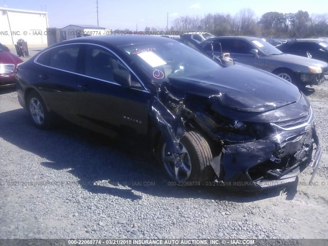 1G1ZB5ST7HF241612 - 2017 CHEVROLET MALIBU LS 黑色 照片 1