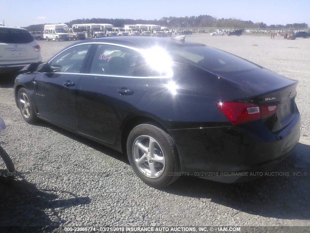 1G1ZB5ST7HF241612 - 2017 CHEVROLET MALIBU LS 黑色 照片 3