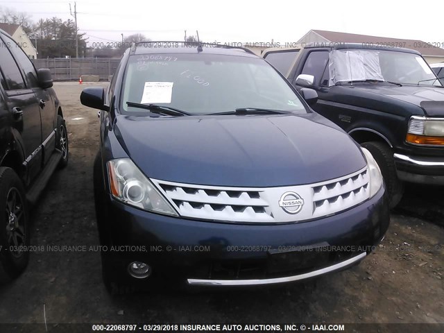 JN8AZ08W67W667640 - 2007 NISSAN MURANO SL/SE/S Dark Blue photo 6