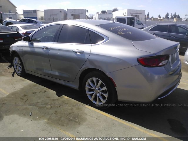 1C3CCCCB9FN725566 - 2015 CHRYSLER 200 C GRAY photo 3