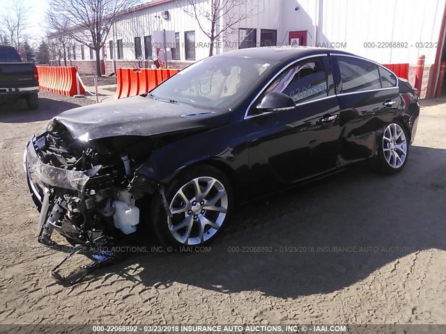 2G4GT5GX8E9209937 - 2014 BUICK REGAL GS 黑色 照片 2