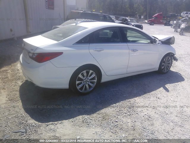 5NPEC4ABXBH276289 - 2011 HYUNDAI SONATA SE/LIMITED WHITE photo 4