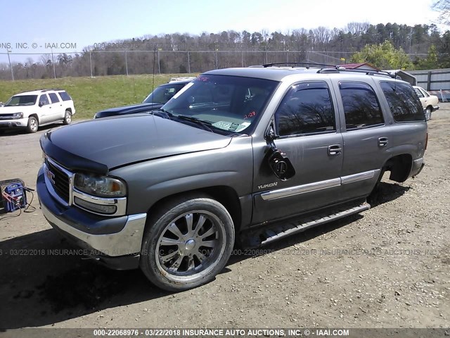 1GKEK13T51R151607 - 2001 GMC YUKON GRAY photo 2