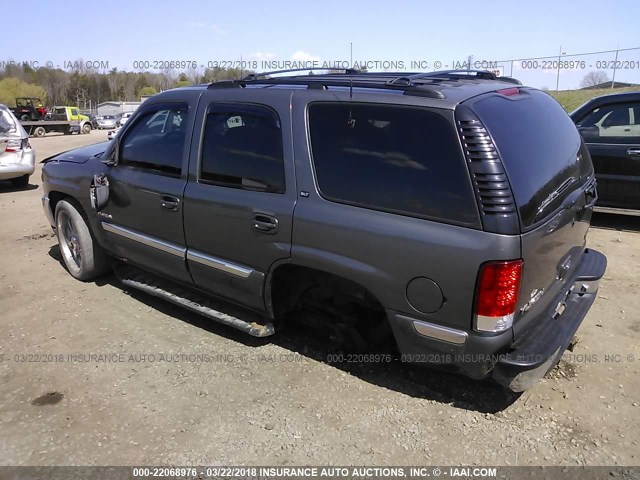 1GKEK13T51R151607 - 2001 GMC YUKON GRAY photo 3