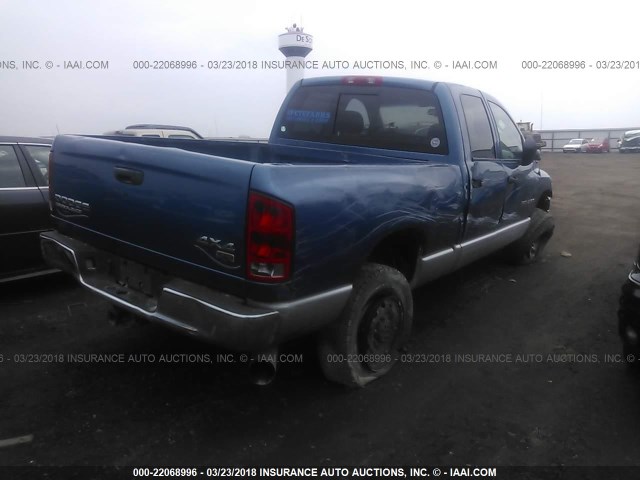 3D7KU28653G813809 - 2003 DODGE RAM 2500 ST/SLT BLUE photo 4