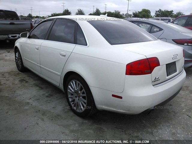 WAUDF78E66A127246 - 2006 AUDI A4 2.0T QUATTRO WHITE photo 3