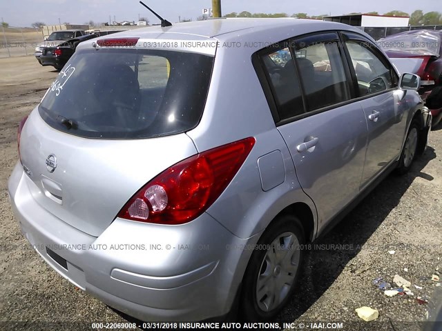 3N1BC1CP0BL397054 - 2011 NISSAN VERSA S/SL SILVER photo 4