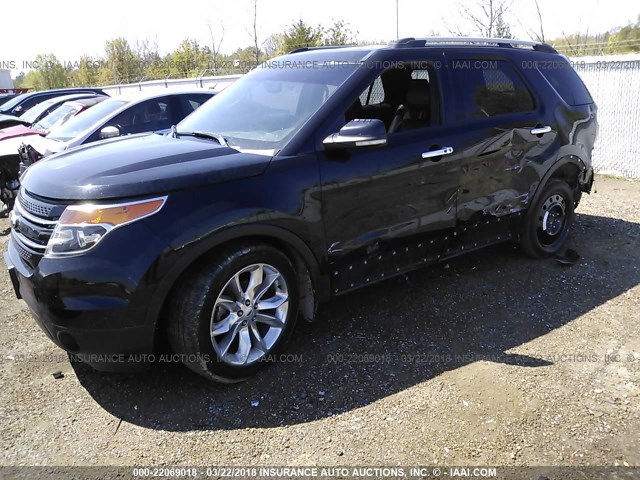 1FMHK7F89CGA24470 - 2012 FORD EXPLORER LIMITED BLACK photo 2