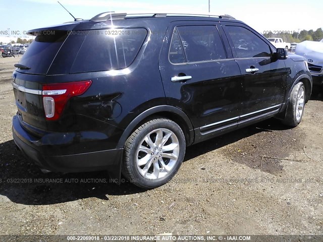 1FMHK7F89CGA24470 - 2012 FORD EXPLORER LIMITED BLACK photo 4