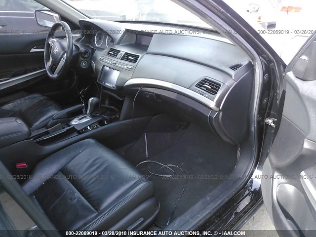 1HGCP36848A082104 - 2008 HONDA ACCORD EXL BLACK photo 5