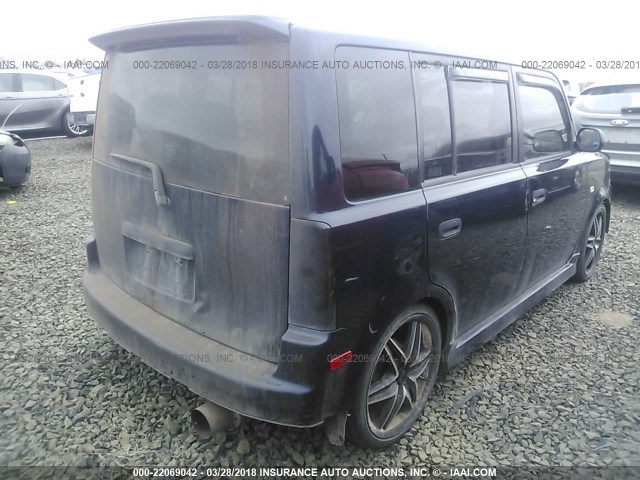 JTLKT334664123548 - 2006 TOYOTA SCION XB Dark Blue photo 4