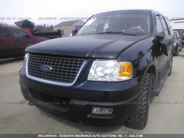 1FMPU16L64LB39608 - 2004 FORD EXPEDITION XLT მუქი ლურჯი ფოტო 2