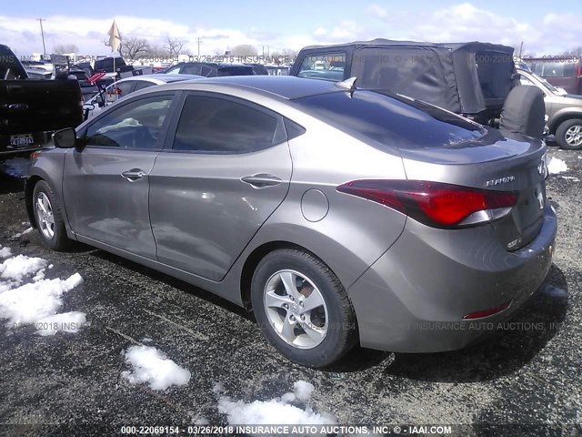 5NPDH4AE5EH495785 - 2014 HYUNDAI ELANTRA SE/SPORT/LIMITED TAN photo 3