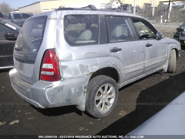 JF1SG65675H736338 - 2005 SUBARU FORESTER 2.5XS GRAY photo 4