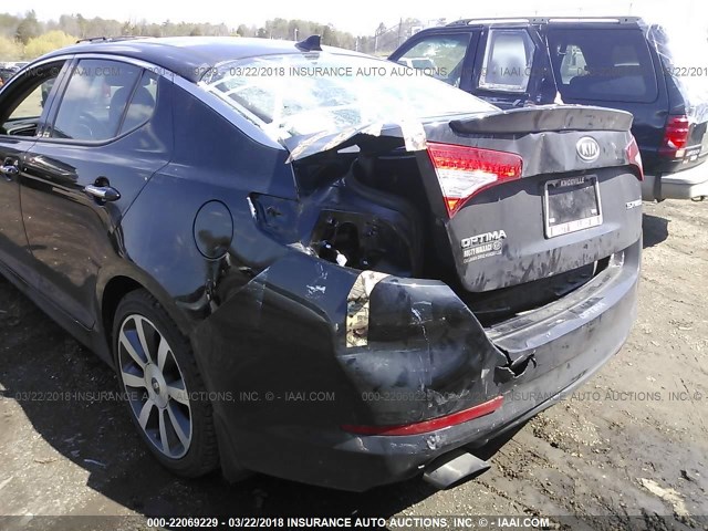 5XXGR4A68CG047844 - 2012 KIA OPTIMA SX BLACK photo 6