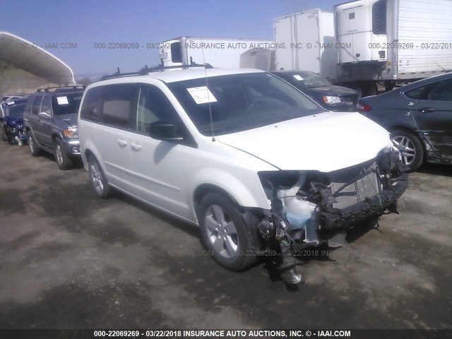 2C4RDGBG3DR693754 - 2013 DODGE GRAND CARAVAN SE WHITE photo 1