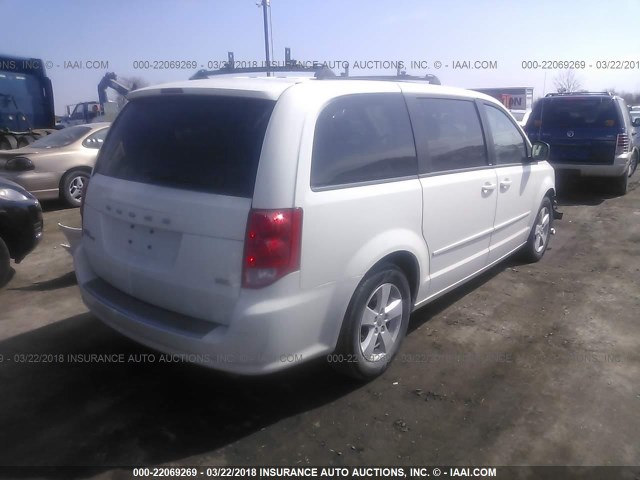 2C4RDGBG3DR693754 - 2013 DODGE GRAND CARAVAN SE WHITE photo 4