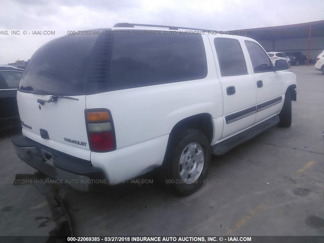 3GNEC16Z75G187157 - 2005 CHEVROLET SUBURBAN C1500 WHITE photo 4