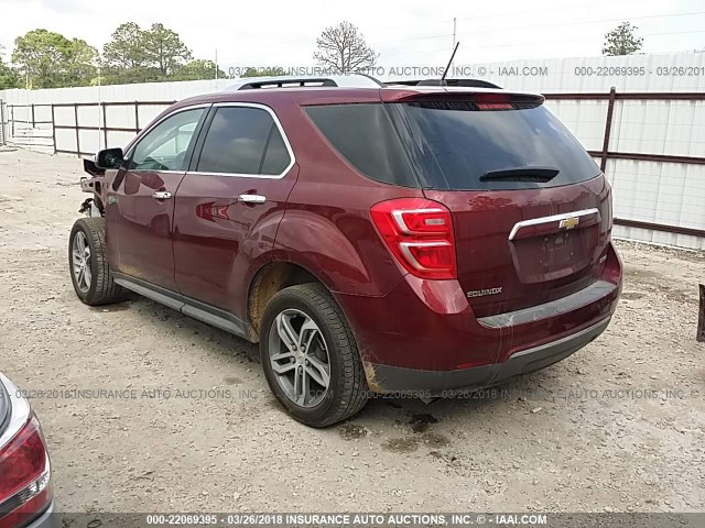 2GNALDEK2H1508846 - 2017 CHEVROLET EQUINOX PREMIER MAROON photo 3