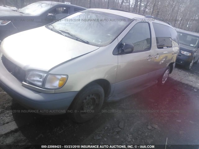 4T3ZF13C5YU256448 - 2000 TOYOTA SIENNA LE/XLE Champagne photo 2