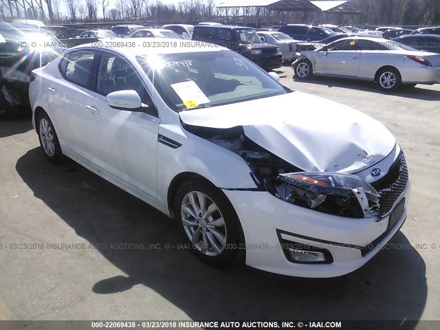 5XXGM4A73FG504829 - 2015 KIA OPTIMA LX WHITE photo 1