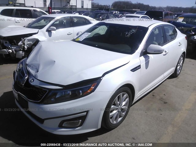 5XXGM4A73FG504829 - 2015 KIA OPTIMA LX WHITE photo 2